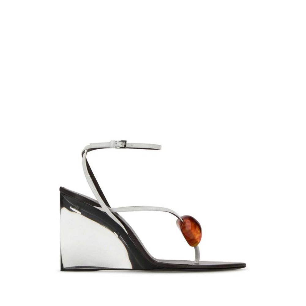 Alaia Women Multicolor Leather Thong Sandals